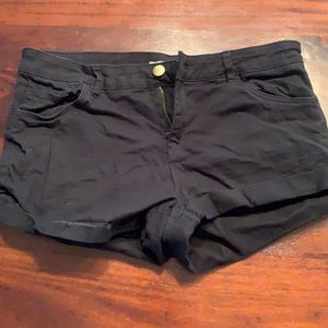 Black Jean Shorts